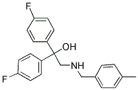 1,1-BIS(4-FLUOROPHENYL)-2-[(4-METHYLBENZYL)AMINO]-1-ETHANOL Struktur