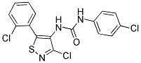 N-[3-CHLORO-5-(2-CHLOROPHENYL)ISOTHIAZOL-4-YL]-N'-(4-CHLOROPHENYL)UREA Struktur