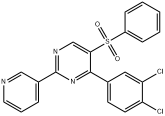 4-(3,4-DICHLOROPHENYL)-2-(3-PYRIDINYL)-5-PYRIMIDINYL PHENYL SULFONE Struktur