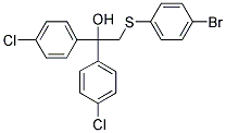 2-[(4-BROMOPHENYL)SULFANYL]-1,1-BIS(4-CHLOROPHENYL)-1-ETHANOL Struktur