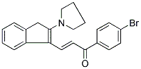 1-(4-BROMOPHENYL)-3-(2-TETRAHYDRO-1H-PYRROL-1-YL-1H-INDEN-3-YL)PROP-2-EN-1-ONE Struktur