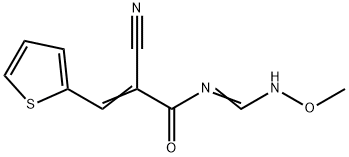 2-CYANO-N-[(METHOXYIMINO)METHYL]-3-(2-THIENYL)ACRYLAMIDE Struktur