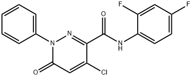 4-CHLORO-N-(2,4-DIFLUOROPHENYL)-6-OXO-1-PHENYL-1,6-DIHYDRO-3-PYRIDAZINECARBOXAMIDE Struktur