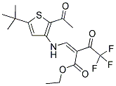 ETHYL 3-([2-ACETYL-5-(TERT-BUTYL)-3-THIENYL]AMINO)-2-(2,2,2-TRIFLUOROACETYL)ACRYLATE Struktur