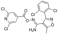 O4-[(2,6-DICHLORO-4-PYRIDYL)CARBONYL]-3-(2,6-DICHLOROPHENYL)-5-METHYLISOXAZOLE-4-CARBOHYDROXIMAMIDE Struktur