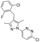 3-CHLORO-6-[4-(2-CHLORO-6-FLUOROBENZYL)-3,5-DIMETHYL-1H-PYRAZOL-1-YL]PYRIDAZINE Struktur