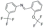 N1-[2-(TRIFLUOROMETHOXY)BENZYLIDENE]-3-(TRIFLUOROMETHYL)ANILINE Struktur