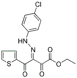 ETHYL 3-[2-(4-CHLOROPHENYL)HYDRAZONO]-2,4-DIOXO-4-(2-THIENYL)BUTANOATE Struktur