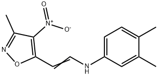 3,4-DIMETHYL-N-[2-(3-METHYL-4-NITRO-5-ISOXAZOLYL)VINYL]ANILINE Struktur