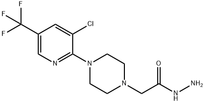 2-[4-[3-CHLORO-5-(TRIFLUOROMETHYL)-2-PYRIDINYL]PIPERAZINO]ACETOHYDRAZIDE Struktur