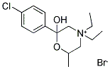 2-(4-CHLOROPHENYL)-4,4-DIETHYL-2-HYDROXY-6-METHYL-1,4-OXAZINAN-4-IUM BROMIDE Struktur