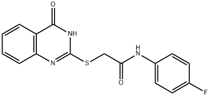 N-(4-FLUOROPHENYL)-2-(4-OXO(3-HYDROQUINAZOLIN-2-YLTHIO))ETHANAMIDE Struktur