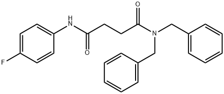 N1,N1-DIBENZYL-N4-(4-FLUOROPHENYL)SUCCINAMIDE Struktur