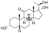 5-BETA-PREGNAN-3-ALPHA, 17,20-BETA-TRIOL-11-ONE Struktur