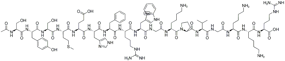 AC-SER-TYR-SER-MET-GLU-HIS-PHE-ARG-TRP-GLY-LYS-PRO-VAL-GLY-LYS-LYS-ARG-OH Struktur
