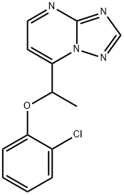 2-CHLOROPHENYL 1-[1,2,4]TRIAZOLO[1,5-A]PYRIMIDIN-7-YLETHYL ETHER Struktur