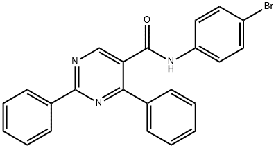 N-(4-BROMOPHENYL)-2,4-DIPHENYL-5-PYRIMIDINECARBOXAMIDE Struktur