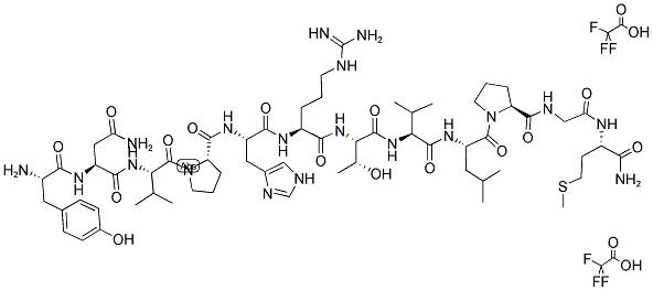 H-TYR-ASN-VAL-PRO-HIS-ARG-THR-VAL-LEU-PRO-GLY-MET-NH2 2 TFA Struktur