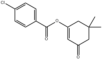 5,5-DIMETHYL-3-OXO-1-CYCLOHEXENYL 4-CHLOROBENZENECARBOXYLATE Struktur