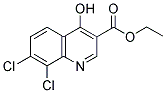 7,8-DICHLORO-4-HYDROXY-QUINOLINE-3-CARBOXYLIC ACID ETHYL ESTER Struktur