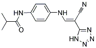 2-METHYL-N-(4-((2-(2H-2,3,4,5-TETRAAZOLYL)-2-NITRILOVINYL)AMINO)PHENYL)PROPANAMIDE Struktur