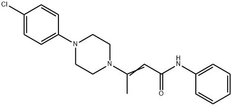 3-[4-(4-CHLOROPHENYL)PIPERAZINO]-N-PHENYL-2-BUTENAMIDE Struktur