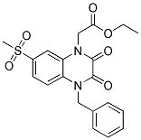 4-BENZYL-3,4-DIHYDRO-2,3-DIOXO-7-(METHYLSULPHONYL)-1(2H)-QUINOXALINEACETIC ACID, ETHYL ESTER Struktur