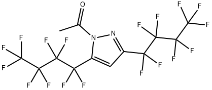 1-ACETYL-3,5-BIS(NONAFLUORO-1-BUTYL)PYRAZOLE Struktur