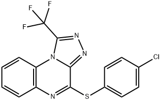 4-CHLOROPHENYL 1-(TRIFLUOROMETHYL)[1,2,4]TRIAZOLO[4,3-A]QUINOXALIN-4-YL SULFIDE Struktur