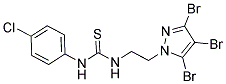 N-(4-CHLOROPHENYL)-N'-[2-(3,4,5-TRIBROMO-1H-PYRAZOL-1-YL)ETHYL]THIOUREA Struktur