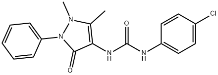 1-(2,3-DIMETHYL-5-OXO-1-PHENYL(3-PYRAZOLIN-4-YL))-3-CHLOROPHENYLUREA Struktur