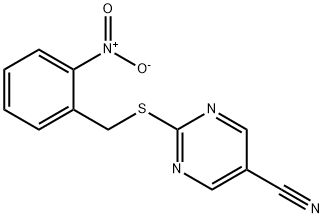 2-[(2-NITROBENZYL)SULFANYL]-5-PYRIMIDINECARBONITRILE Struktur