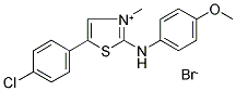 5-(4-CHLOROPHENYL)-2-(4-METHOXYANILINO)-3-METHYL-1,3-THIAZOL-3-IUM BROMIDE Struktur