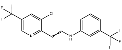 N-(2-[3-CHLORO-5-(TRIFLUOROMETHYL)-2-PYRIDINYL]VINYL)-3-(TRIFLUOROMETHYL)ANILINE Struktur