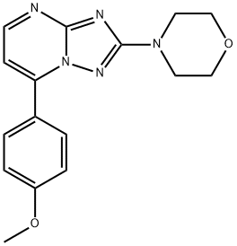 7-(4-METHOXYPHENYL)-2-MORPHOLINO[1,2,4]TRIAZOLO[1,5-A]PYRIMIDINE Struktur