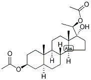 5-ALPHA-PREGNAN-3-BETA, 17,20-BETA-TRIOL 3,20-DIACETATE Struktur