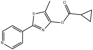 5-METHYL-2-(4-PYRIDINYL)-1,3-THIAZOL-4-YL CYCLOPROPANECARBOXYLATE Struktur