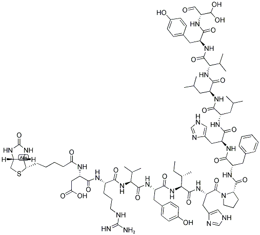 BIOTIN-ASP-ARG-VAL-TYR-ILE-HIS-PRO-PHE-HIS-LEU-LEU-VAL-TYR-SER Struktur