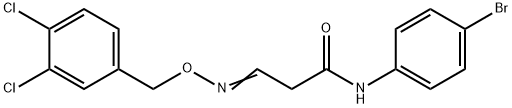 N-(4-BROMOPHENYL)-3-([(3,4-DICHLOROBENZYL)OXY]IMINO)PROPANAMIDE Struktur