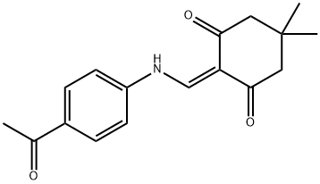 2-(((4-ACETYLPHENYL)AMINO)METHYLENE)-5,5-DIMETHYLCYCLOHEXANE-1,3-DIONE Struktur