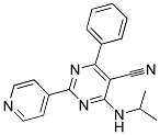 4-(ISOPROPYLAMINO)-6-PHENYL-2-(4-PYRIDINYL)-5-PYRIMIDINECARBONITRILE Struktur