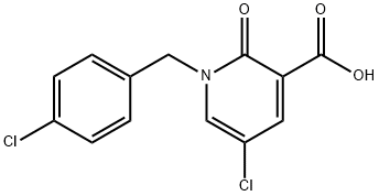 5-CHLORO-1-(4-CHLOROBENZYL)-2-OXO-1,2-DIHYDRO-3-PYRIDINECARBOXYLIC ACID Struktur