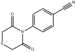 4-(3,5-DIOXO-1,4-THIAZINAN-4-YL)BENZENECARBONITRILE Struktur