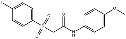 2-[(4-FLUOROPHENYL)SULFONYL]-N-(4-METHOXYPHENYL)ACETAMIDE Struktur