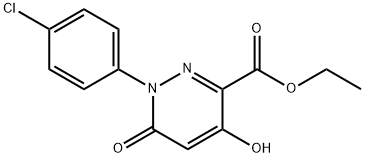 ETHYL 1-(4-CHLOROPHENYL)-4-HYDROXY-6-OXO-1,6-DIHYDRO-3-PYRIDAZINECARBOXYLATE Struktur