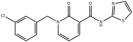 1-(3-CHLOROBENZYL)-2-OXO-N-(1,3-THIAZOL-2-YL)-1,2-DIHYDRO-3-PYRIDINECARBOXAMIDE Struktur