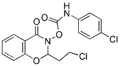 2-(2-CHLOROETHYL)-4-OXO-3,4-DIHYDRO-2H-1,3-BENZOXAZIN-3-YL N-(4-CHLOROPHENYL)CARBAMATE Struktur