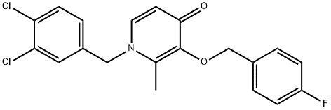 1-(3,4-DICHLOROBENZYL)-3-[(4-FLUOROBENZYL)OXY]-2-METHYL-4(1H)-PYRIDINONE Struktur