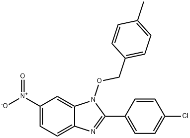 2-(4-CHLOROPHENYL)-1-[(4-METHYLBENZYL)OXY]-6-NITRO-1H-1,3-BENZIMIDAZOLE Struktur