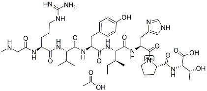 SAR-ARG-VAL-TYR-ILE-HIS-PRO-THR ACETATE SALT Struktur